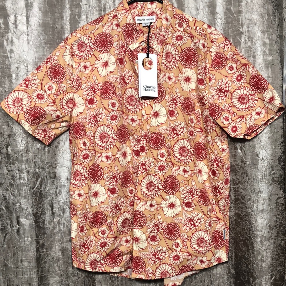 NWT Charlie Holiday Medium Men’s Button Down Shirt